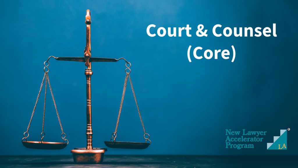 New Lawyer Accelerator Program - CPD Training - Court & Counsel